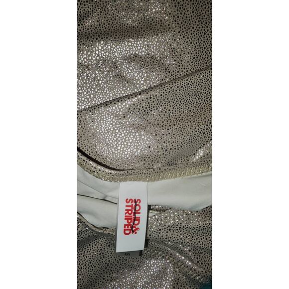 New Free People Solid & Striped The Reese One-Piece Swimsuit $188 SMALL Silver - Picture 5 of 6